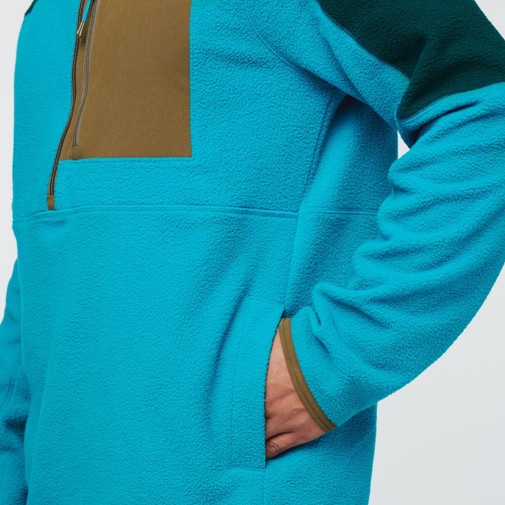 Abrazo Half-Zip Fleece Jacket - Men's, Deep Ocean/Mineral Blue, Model Mario