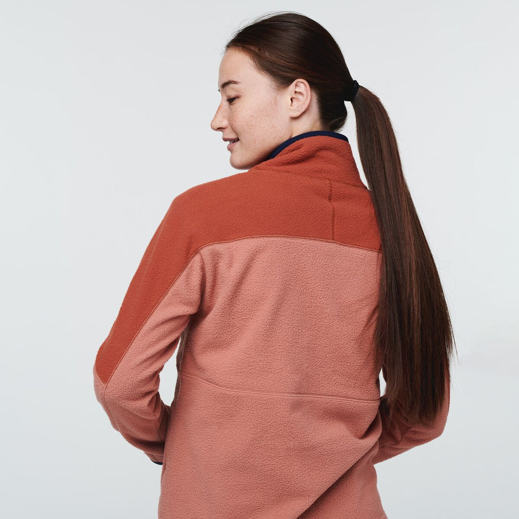 Abrazo Half-Zip Fleece Jacket - Women's, Spice/Earthen, Model Aya
