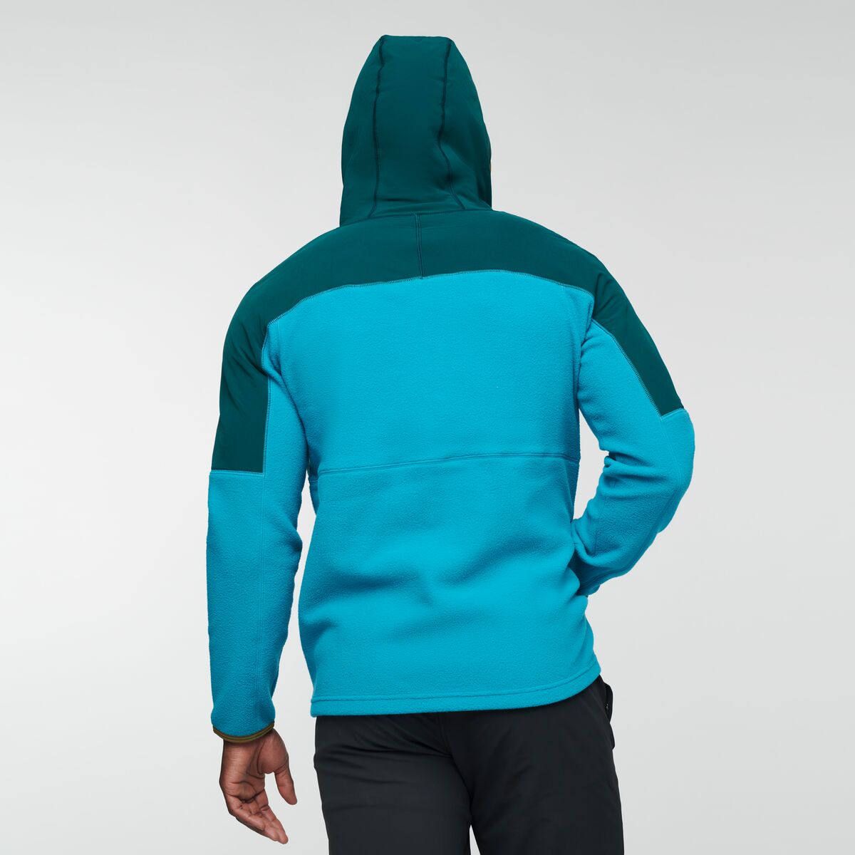 Abrazo Hooded Full-Zip Fleece Jacket - Men's, Deep Ocean/Mineral Blue, Model Kirk