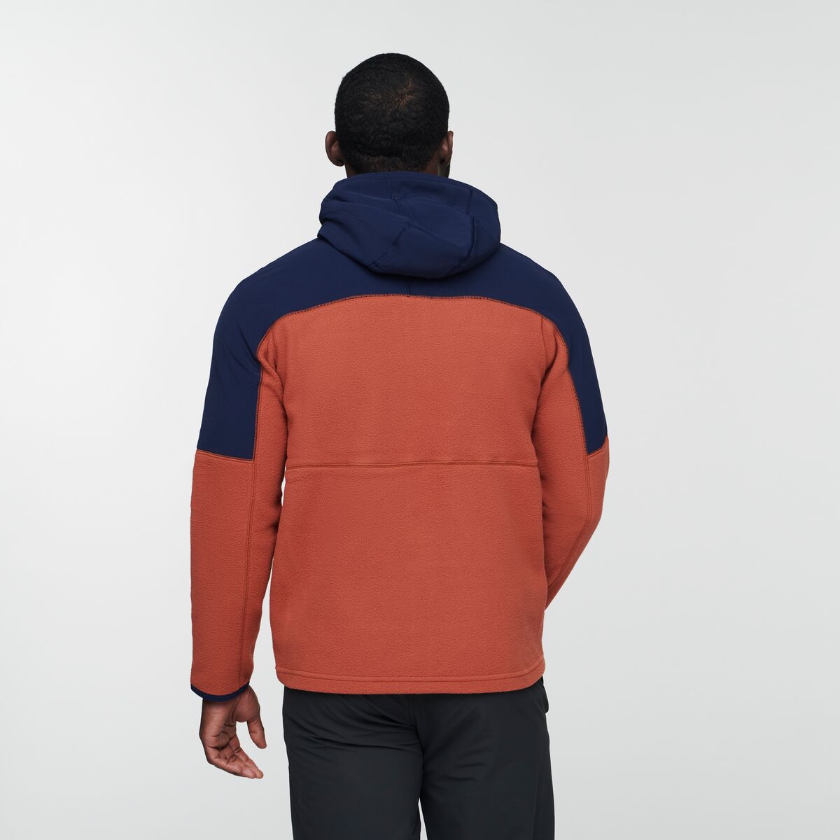 Abrazo Hooded Full-Zip Fleece Jacket - Men's, Maritime/Spice, Model Kirk