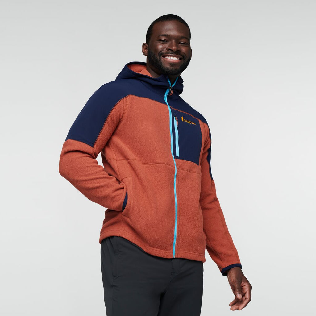 Abrazo Hooded Full-Zip Fleece Jacket - Men's, Maritime/Spice, Model Kirk