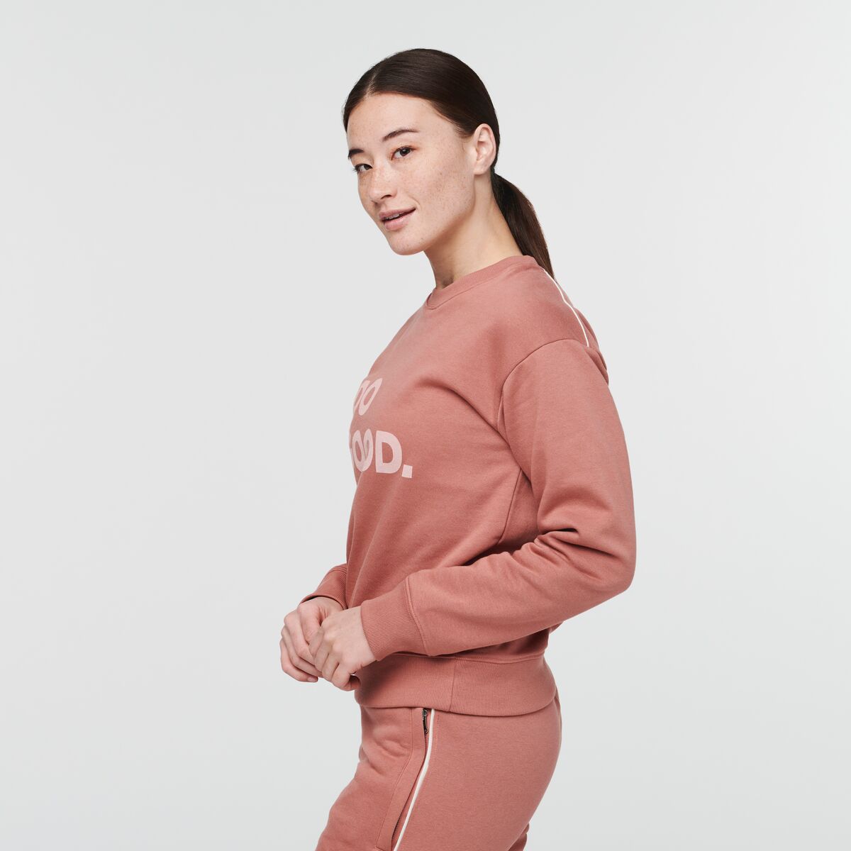 Do Good Crew Sweatshirt - Women's, Earthen, Model Aya