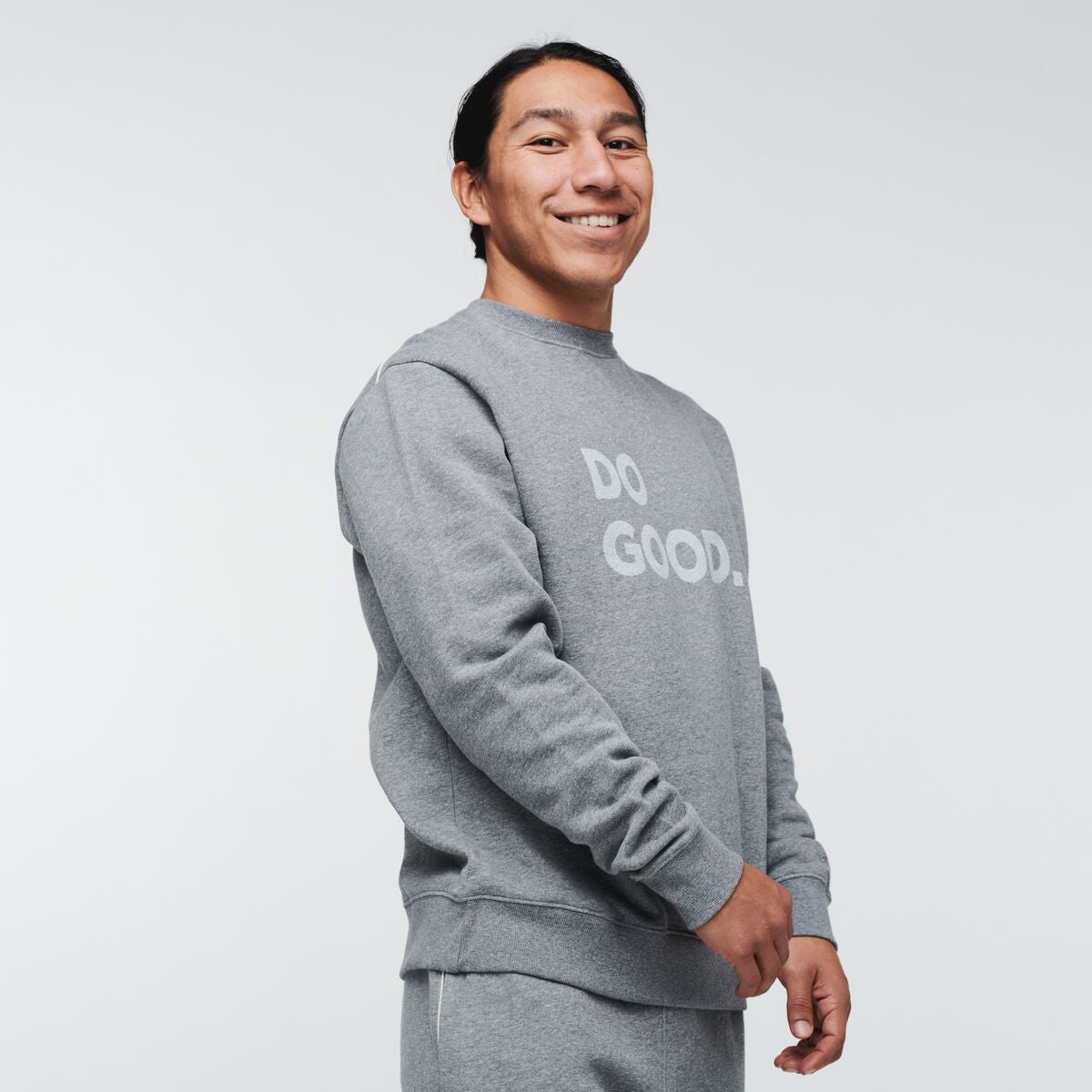 Do Good Crew Sweatshirt - Men's, Heather Grey, Model Mario