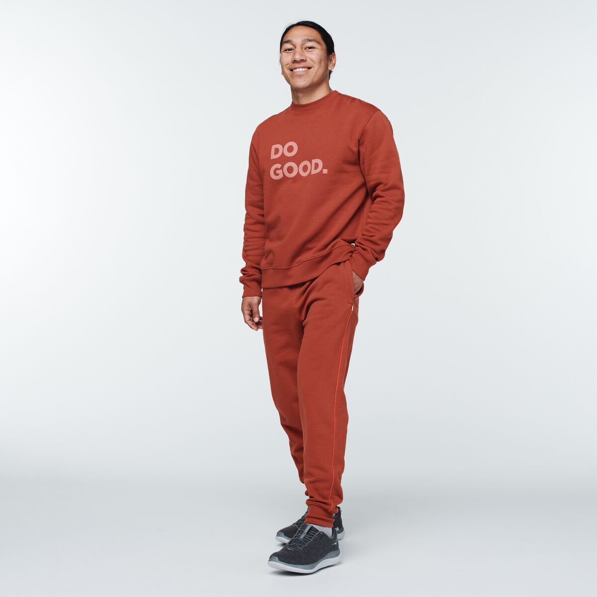 Do Good Crew Sweatshirt - Men's, Spice, Model Jeremy