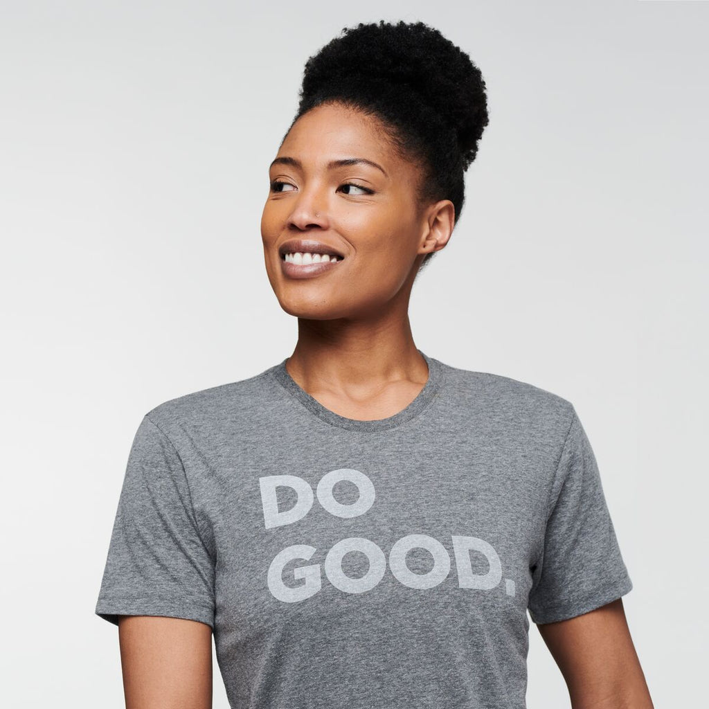 Do Good T-Shirt - Women's, Heather Grey, Model Callie