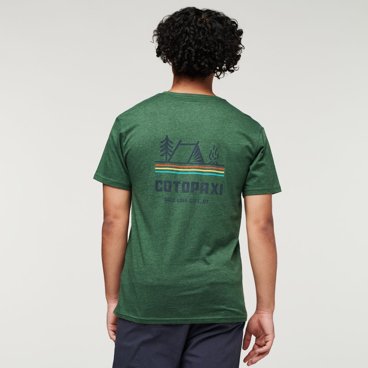 Camp Life Organic T-Shirt - Men's, Forest, Model Xavier