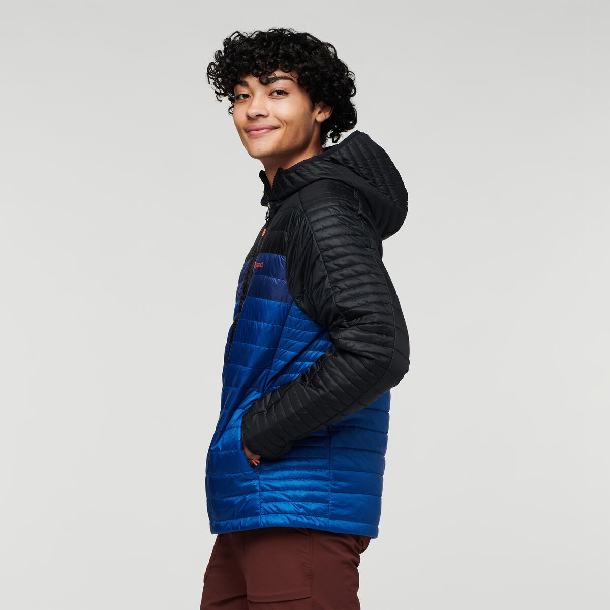 Capa Insulated Hooded Jacket - Men's, Black/Pacific, Model Xavier