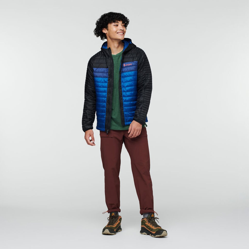 Capa Insulated Hooded Jacket - Men's, Black/Pacific, Model Xavier