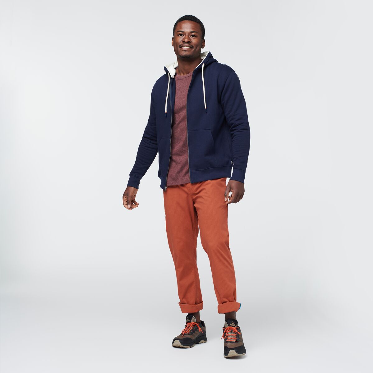 Do Good Organic Full-Zip Hoodie - Men's, Maritime, Model Jeremy