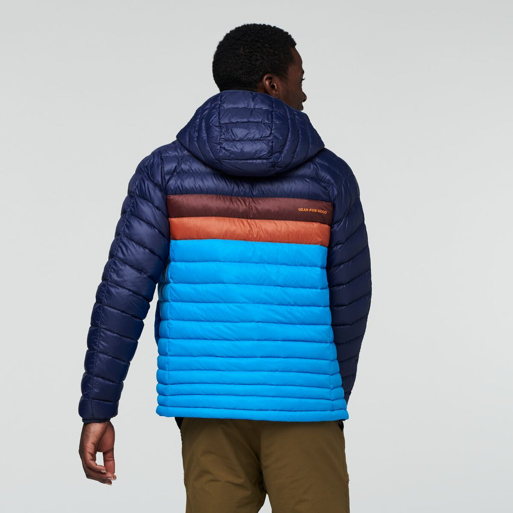 Fuego Down Hooded Jacket - Men's, Maritime/Saltwater, Model Jeremy