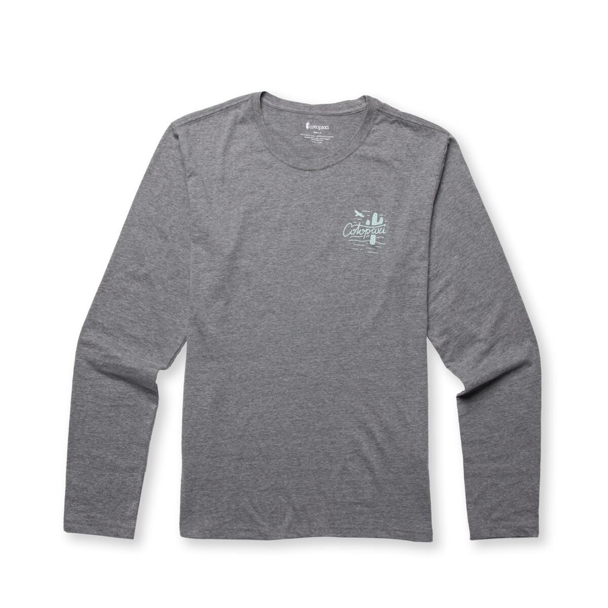 Hello Llama Long-Sleeve Organic T-Shirt - Men's, Heather Grey