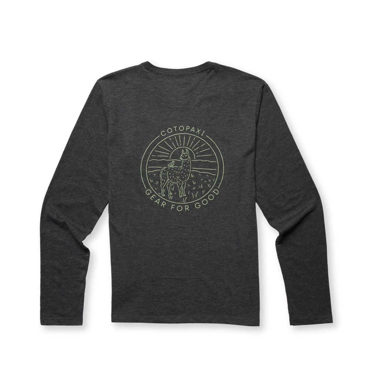 Hello Llama Long-Sleeve Organic T-Shirt - Men's, Iron