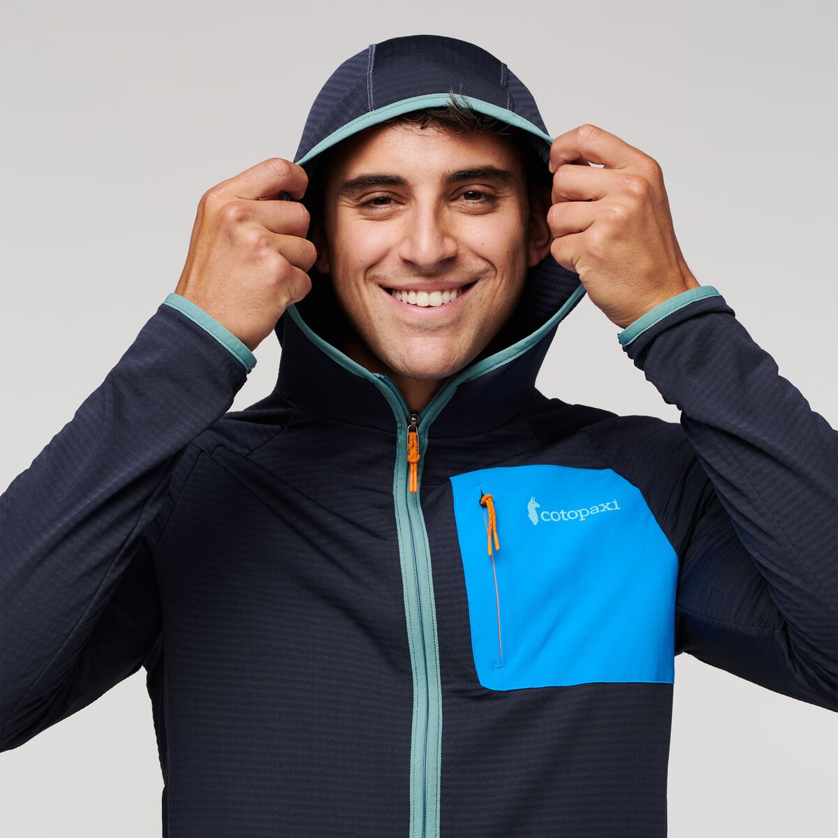 Otero Fleece Full-Zip Hooded Jacket - Men's, Graphite, Model Munther
