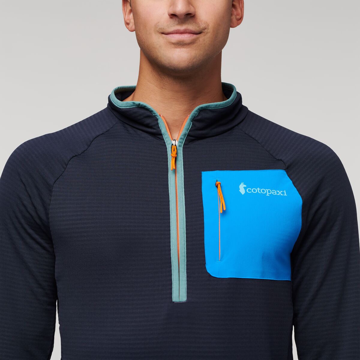 Otero Fleece Half-Zip Pullover - Men's, Graphite, Model Munther