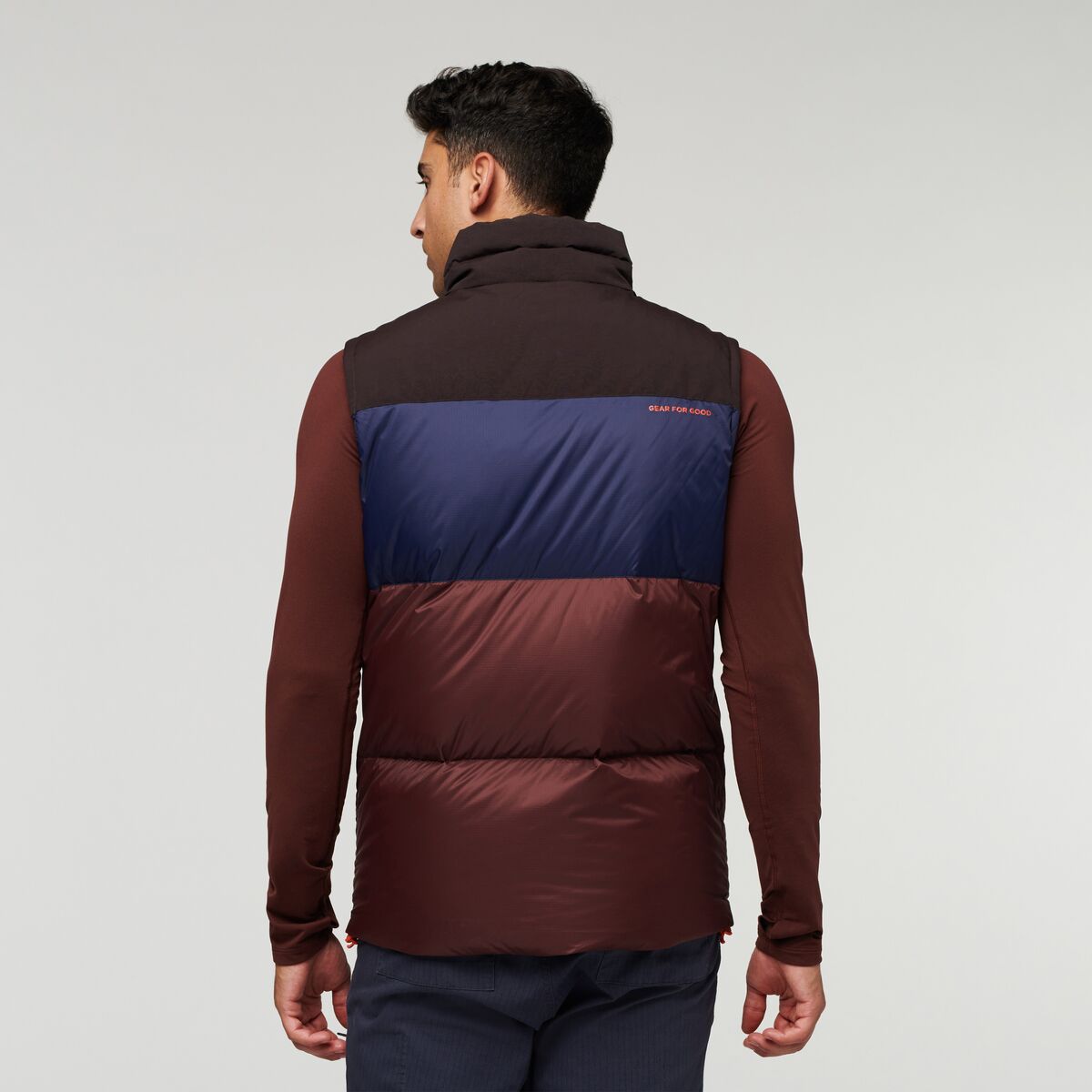 Solazo Down Vest - Men's, Cavern/Chestnut, Model Munther