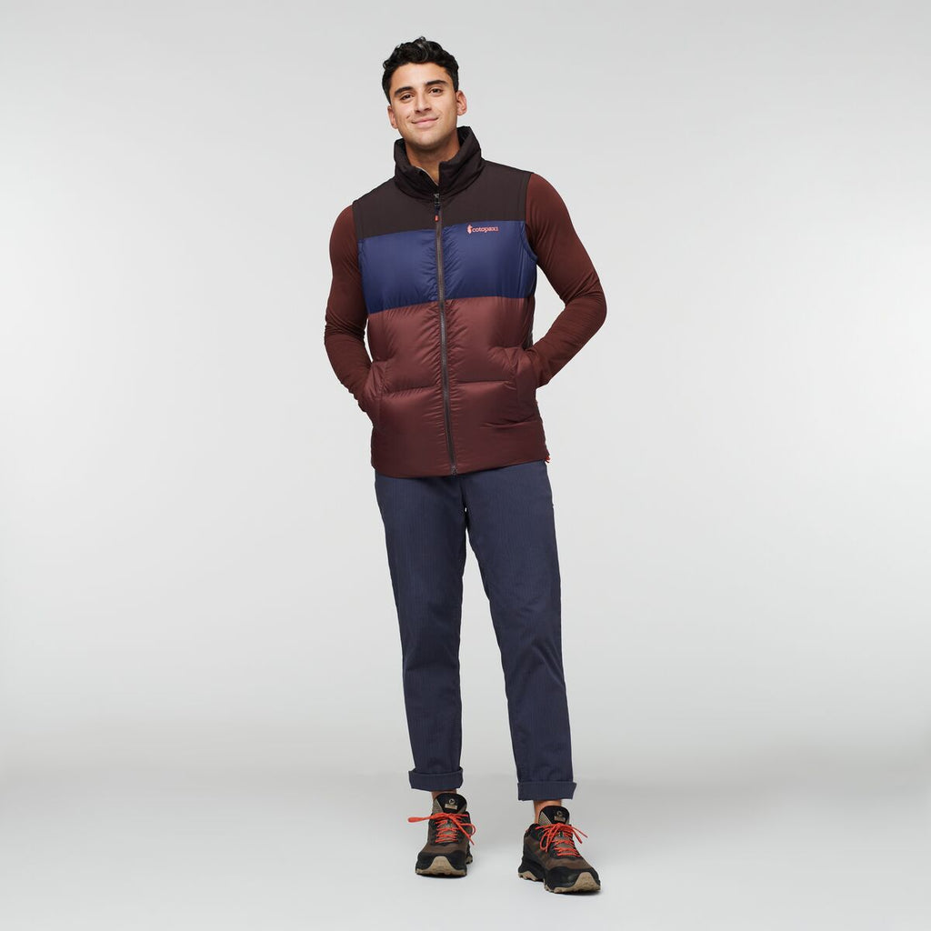 Solazo Down Vest - Men's, Cavern/Chestnut, Model Munther