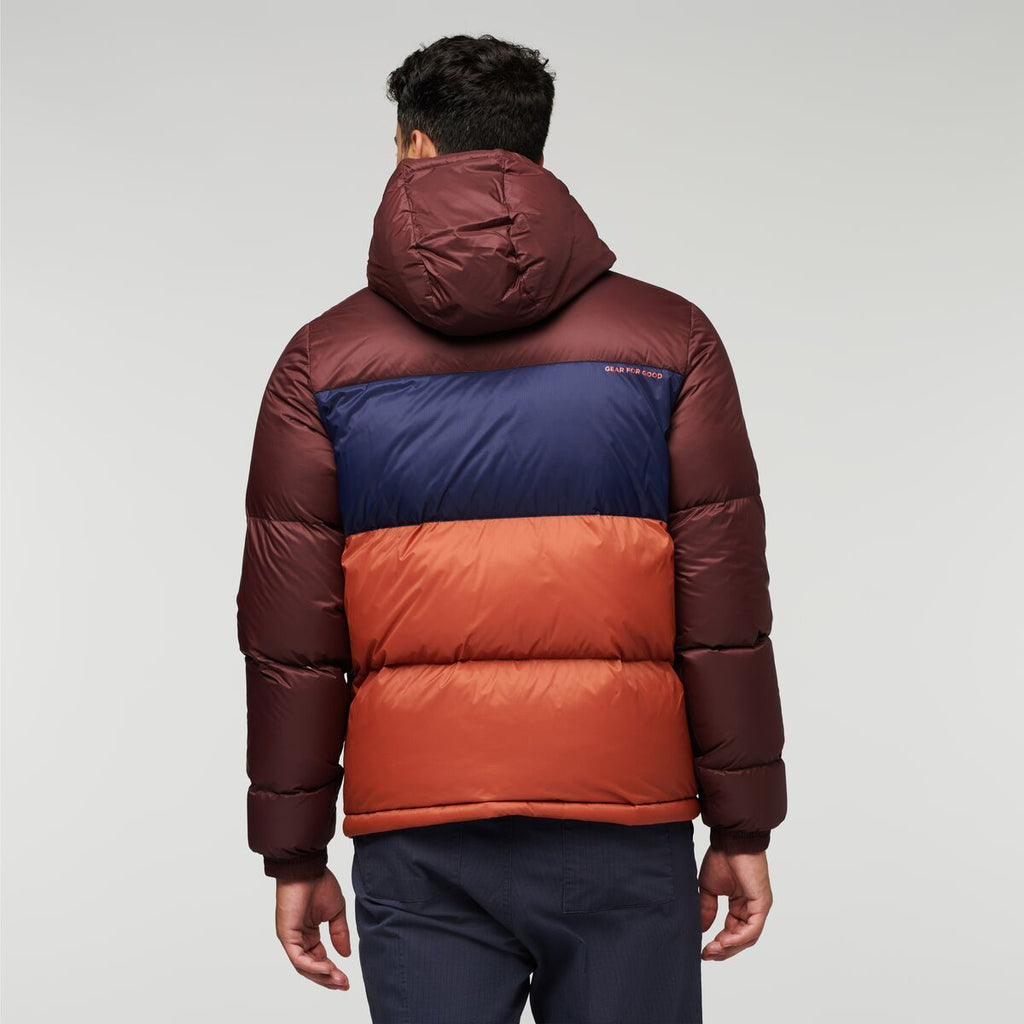 Solazo Hooded Down Jacket - Men's, Chestnut/Spice, Model Munther