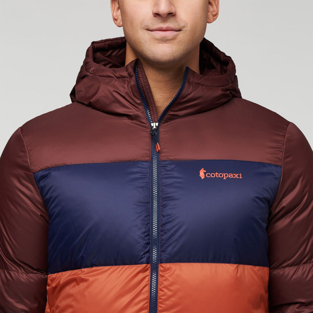 Solazo Hooded Down Jacket - Men's, Chestnut/Spice, Model Munther