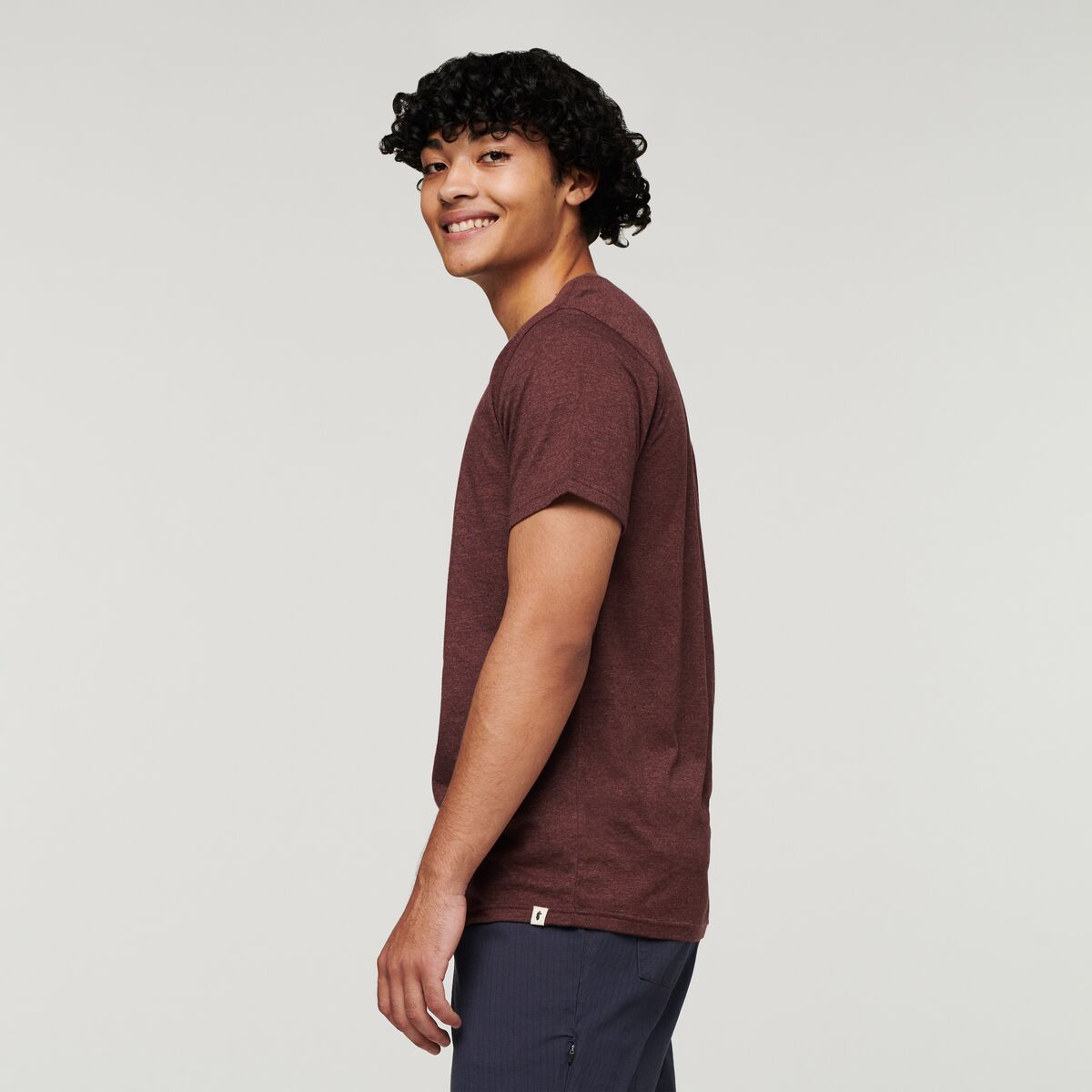 Sunshine Do Good Organic T-Shirt - Men's, Chestnut, Model Xavier
