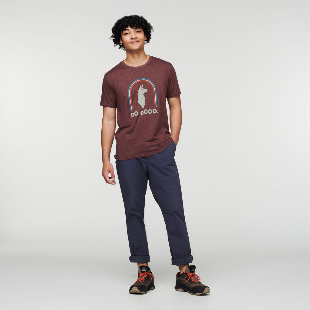 Sunshine Do Good Organic T-Shirt - Men's, Chestnut, Model Xavier