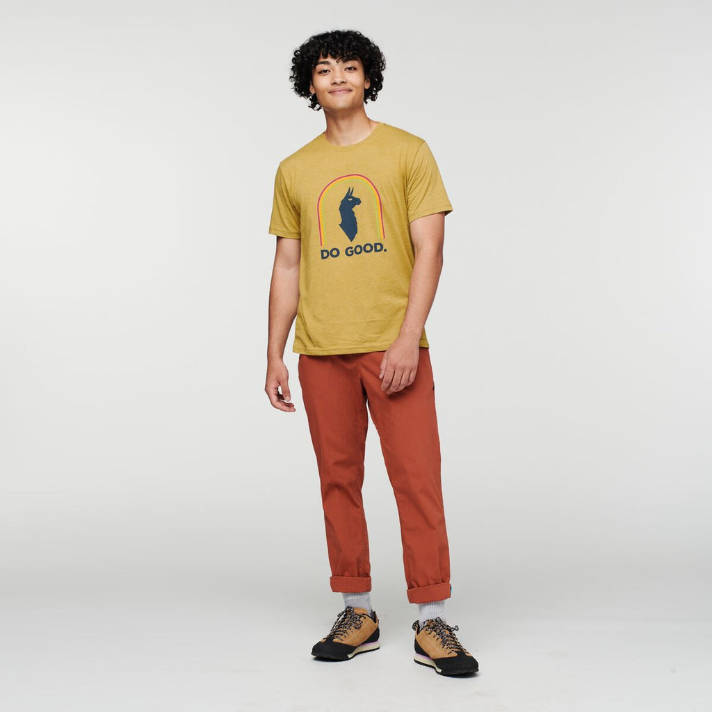 Sunshine Do Good Organic T-Shirt - Men's, Hops, Model Xavier