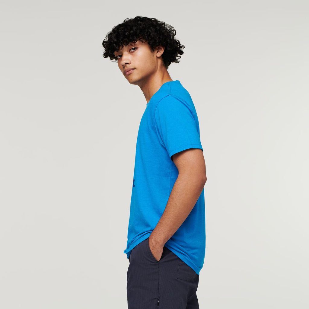 Sunshine Do Good Organic T-Shirt - Men's, Saltwater, Model Xavier