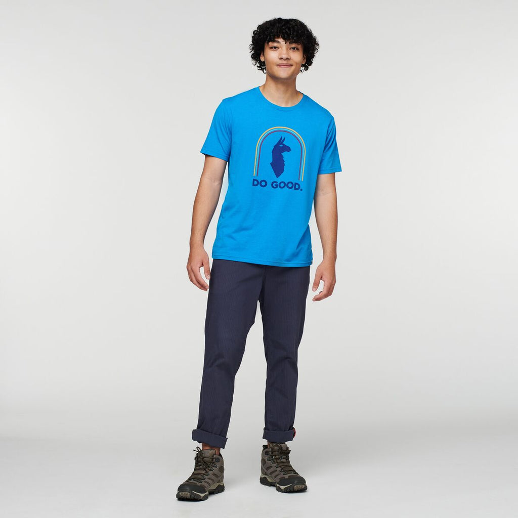 Sunshine Do Good Organic T-Shirt - Men's, Saltwater, Model Xavier