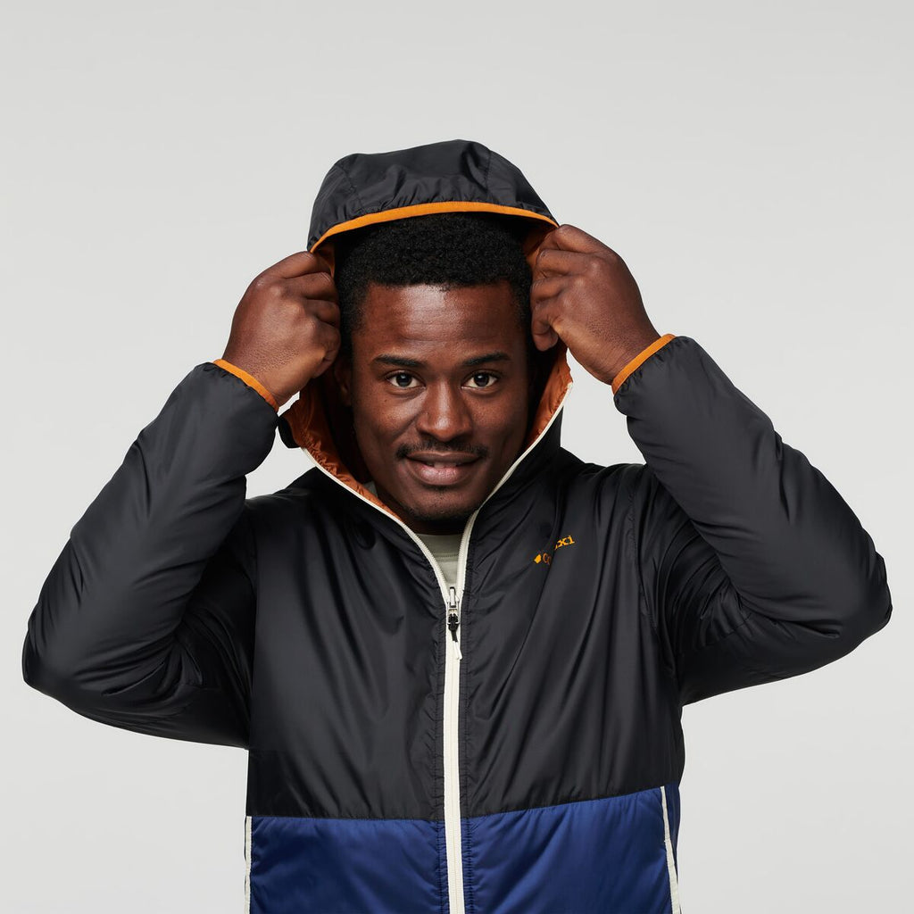 Teca Cálido Hooded Jacket - Men's, Space Station, Model Jeremy