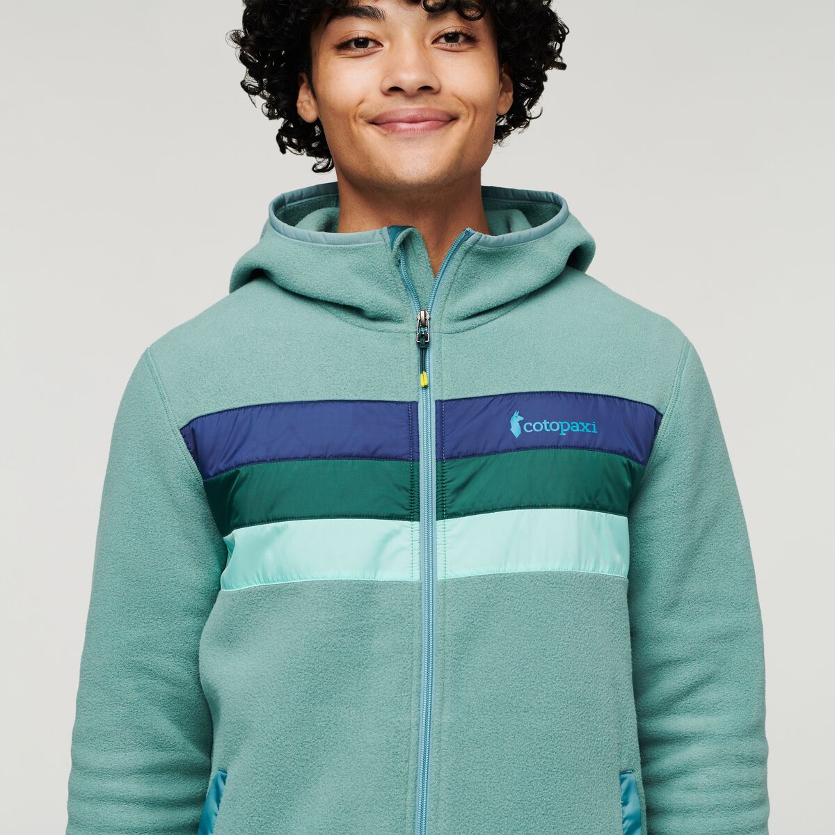 Teca Fleece Hooded Full-Zip Jacket - Men's, Building Bridges, Model Xavier