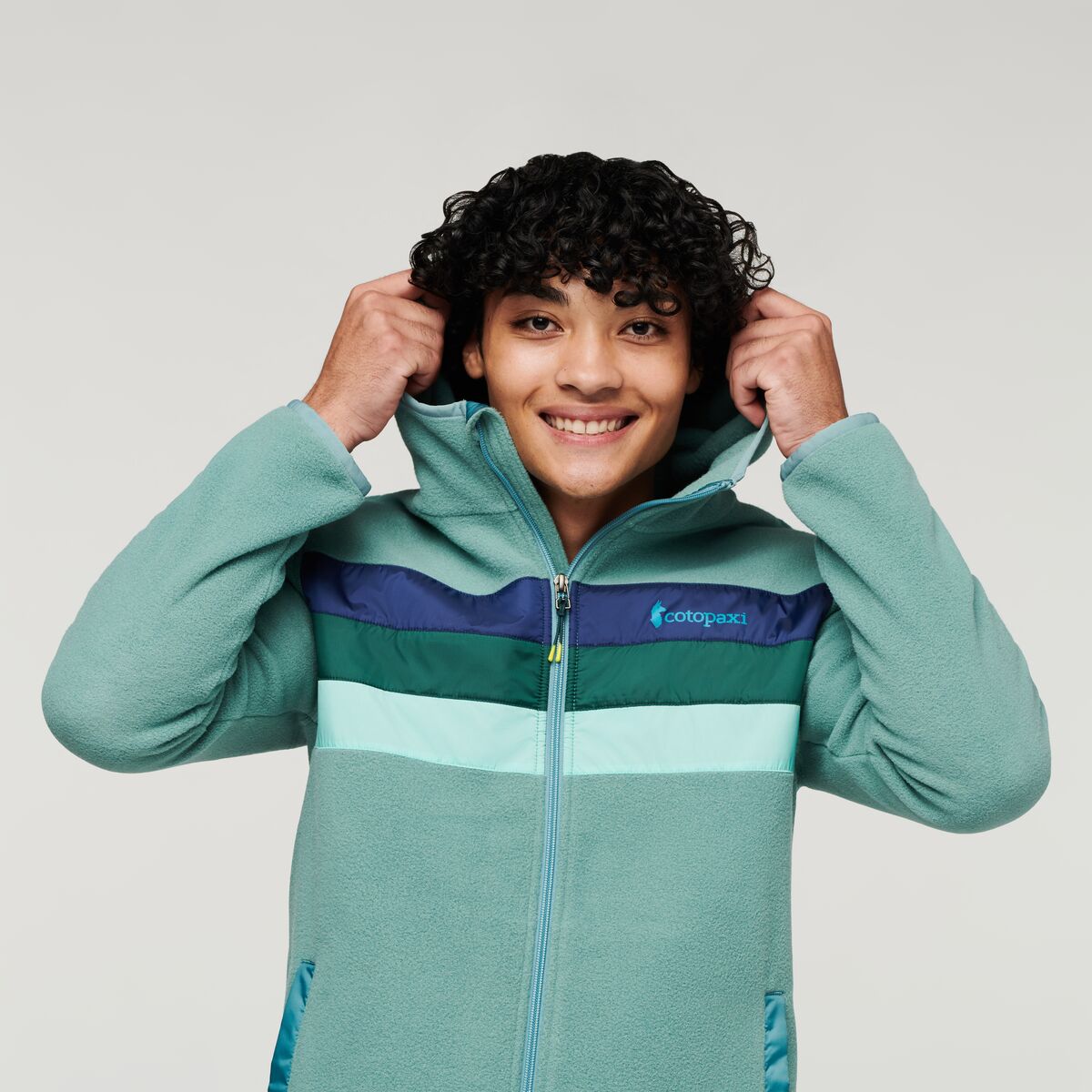 Teca Fleece Hooded Full-Zip Jacket - Men's, Building Bridges, Model Xavier