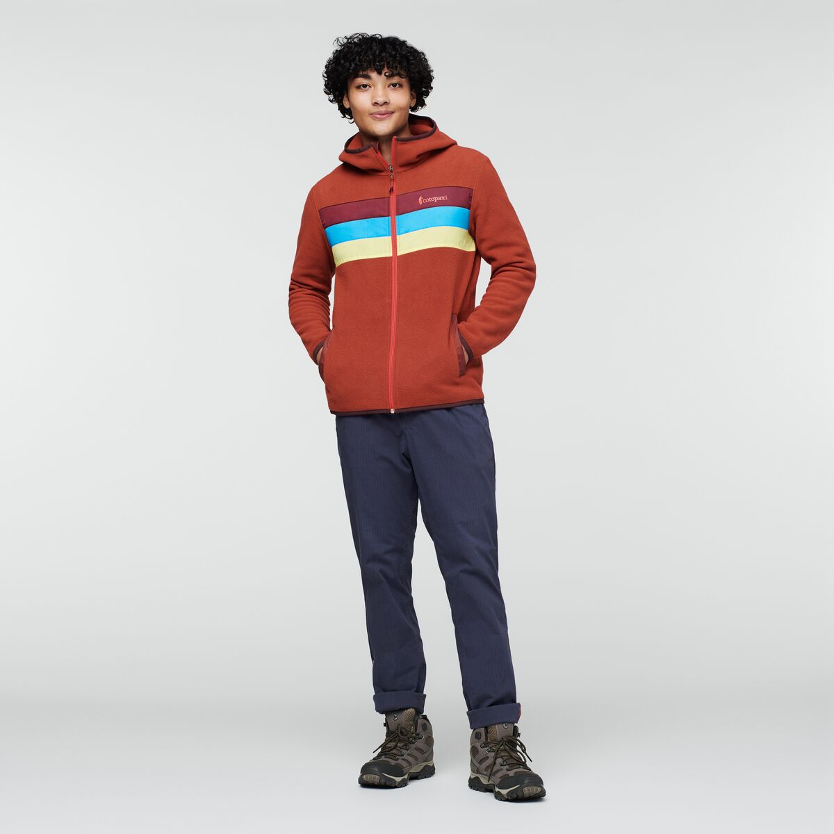 Teca Fleece Hooded Full-Zip Jacket - Men's, Rusty Nail, Model Xavier