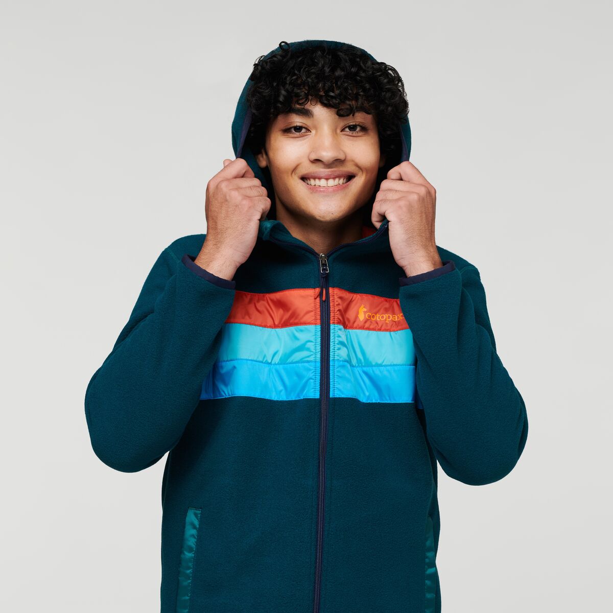 Teca Fleece Hooded Full-Zip Jacket - Men's, The Goat, Model Xavier