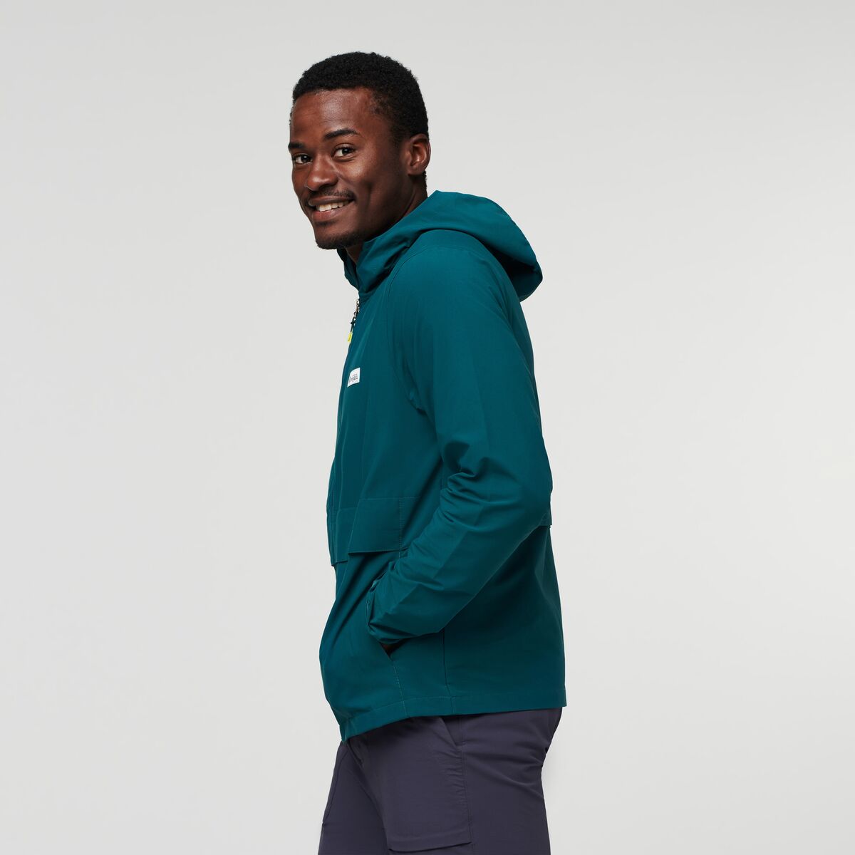 Viento Travel Jacket - Men's, Deep Ocean, Model Jeremy