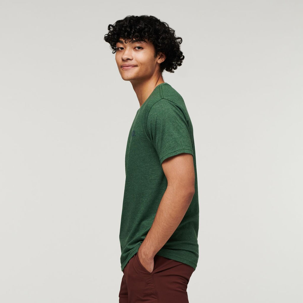 Wild West Organic T-Shirt - Men's, Forest, Model Xavier