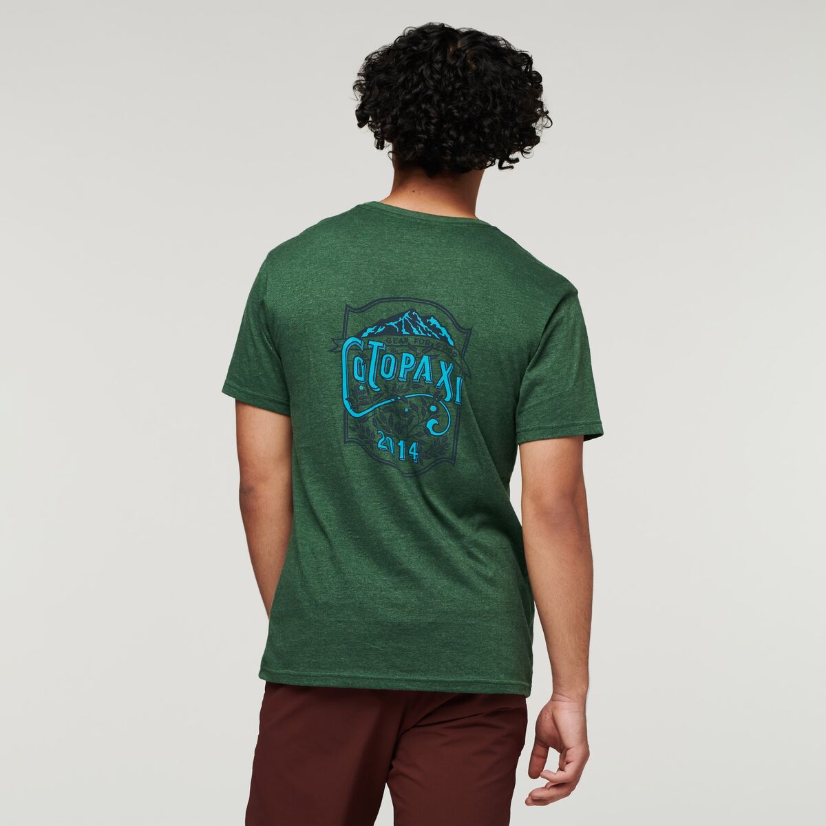 Wild West Organic T-Shirt - Men's, Forest, Model Xavier