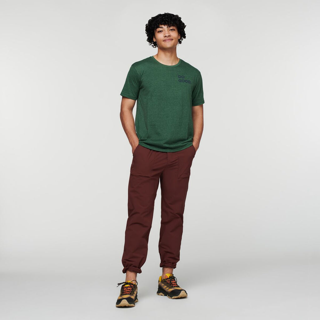 Wild West Organic T-Shirt - Men's, Forest, Model Xavier