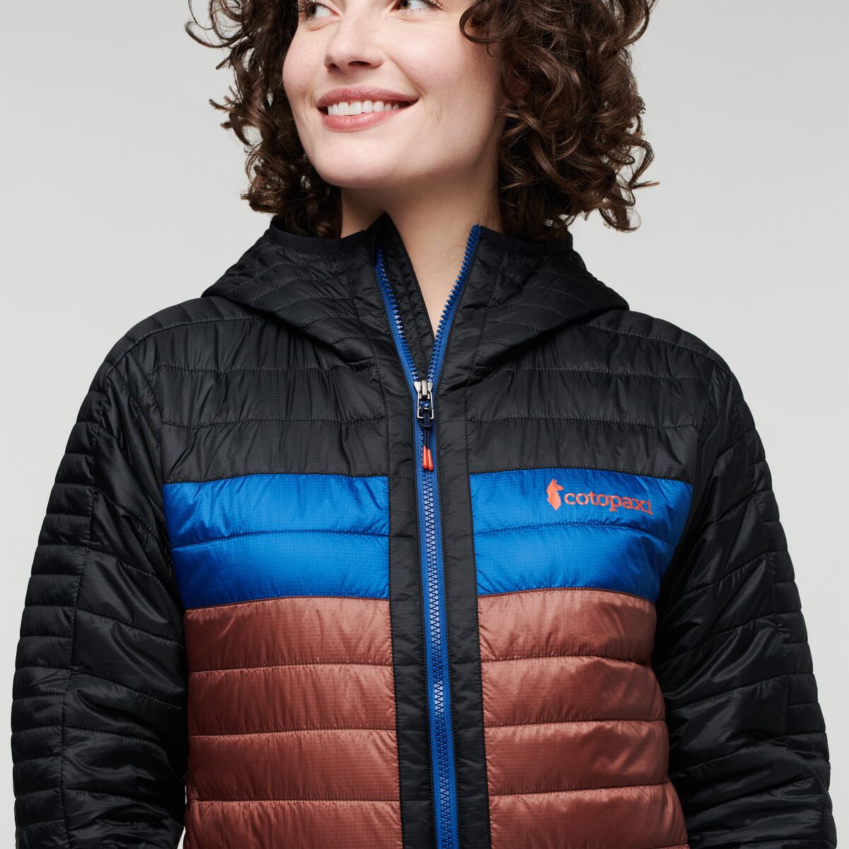 Capa Insulated Hooded Jacket - Women's, Black/Chestnut, Model Courtney