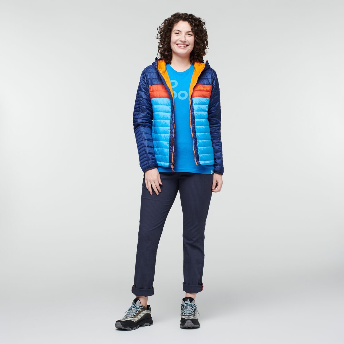 Capa Insulated Hooded Jacket - Women's, Maritime/Saltwater, Model Courtney