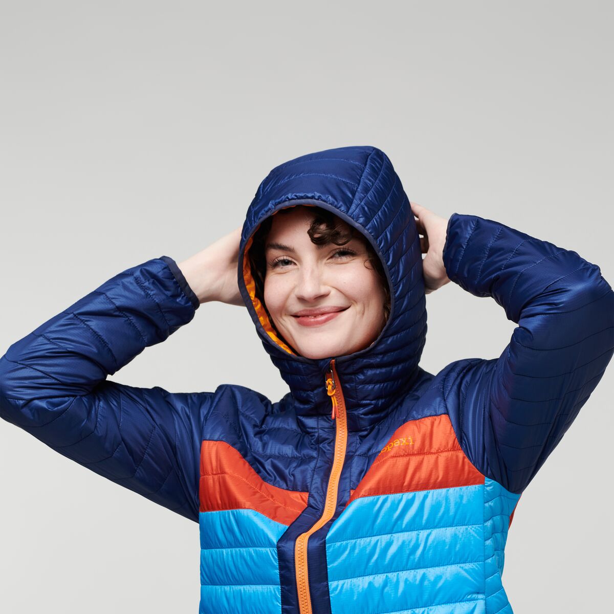 Capa Insulated Hooded Jacket - Women's, Maritime/Saltwater, Model Courtney