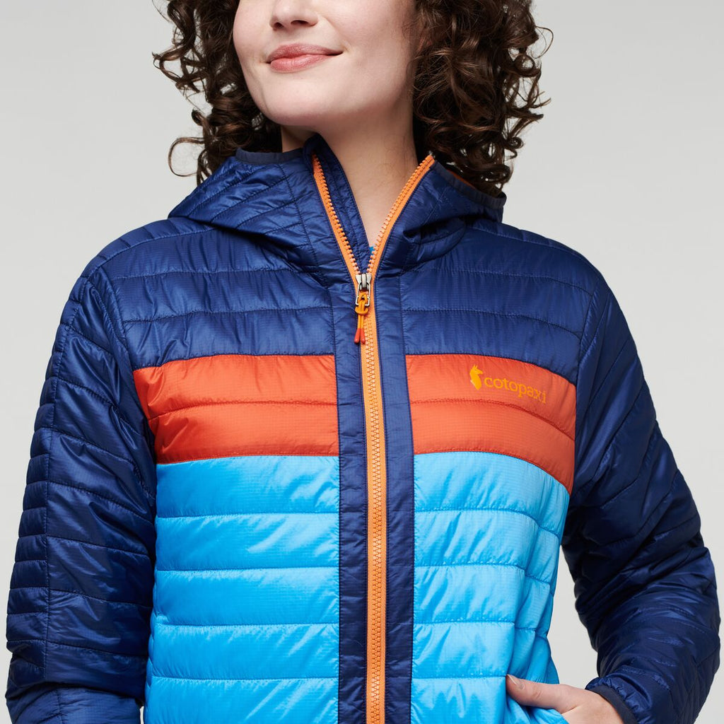 Capa Insulated Hooded Jacket - Women's, Maritime/Saltwater, Model Courtney