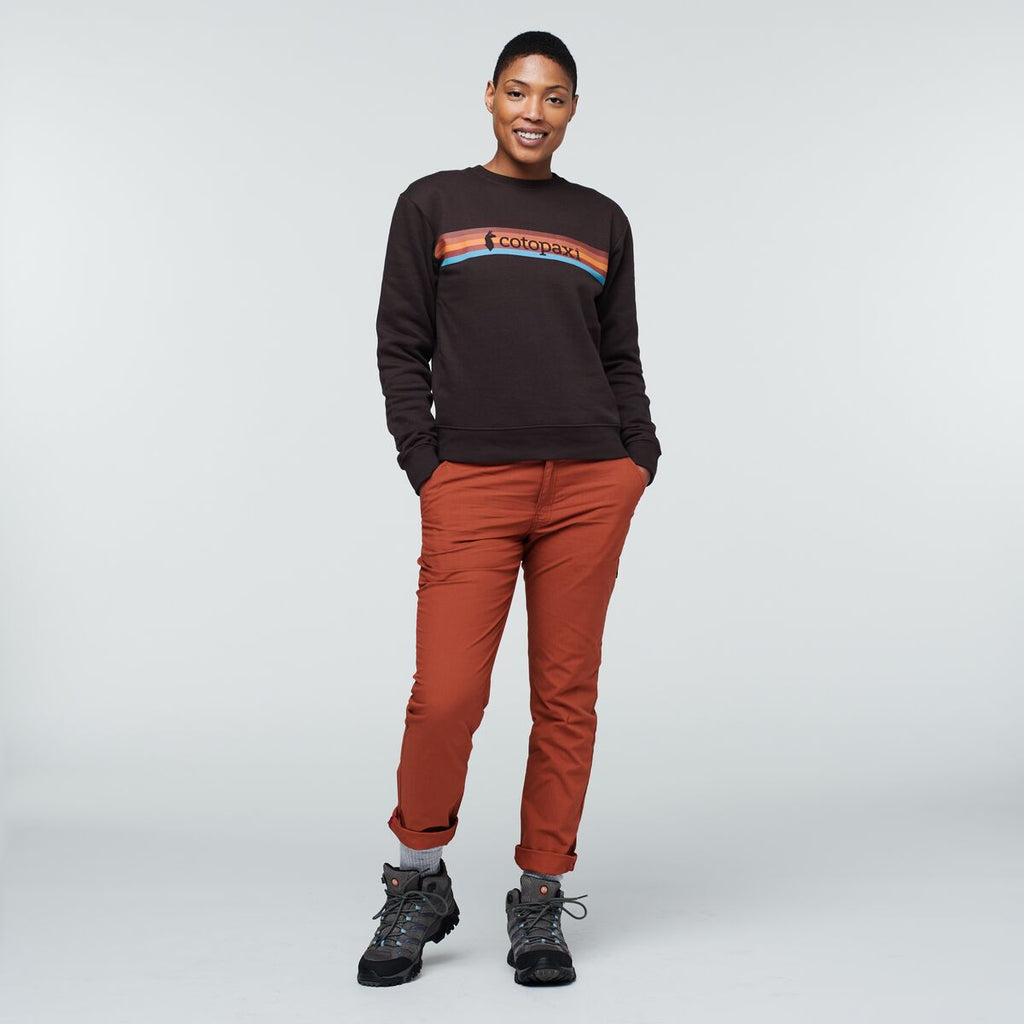 On The Horizon Organic Crew Sweatshirt - Women's, Cavern, Model Callie