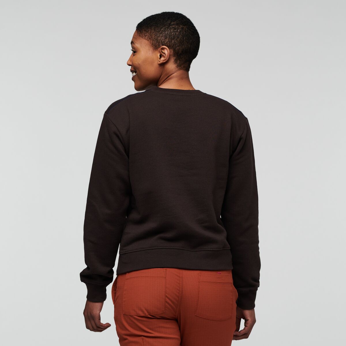 On The Horizon Organic Crew Sweatshirt - Women's, Cavern, Model Callie