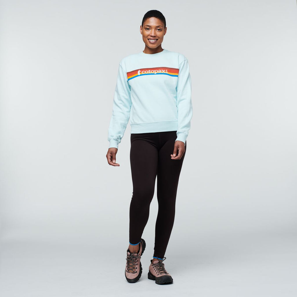 On The Horizon Organic Crew Sweatshirt - Women's, Ice, Model Callie