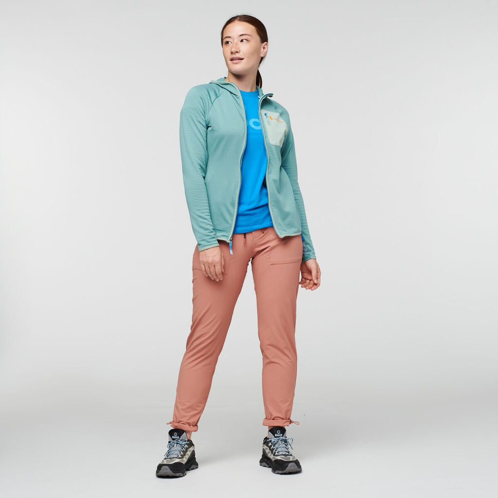 Otero Fleece Full-Zip Hooded Jacket - Women's, Bluegrass, Model Aya