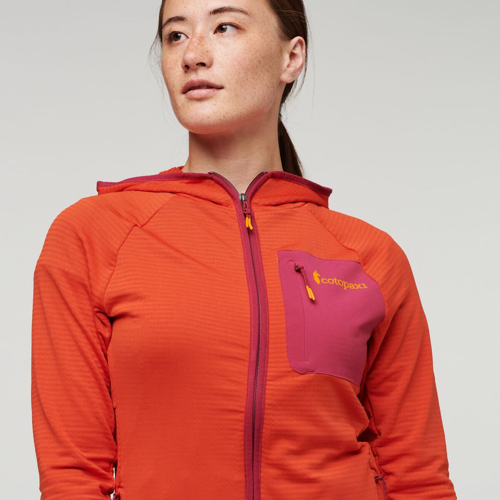 Otero Fleece Full-Zip Hooded Jacket - Women's, Canyon, Model Aya