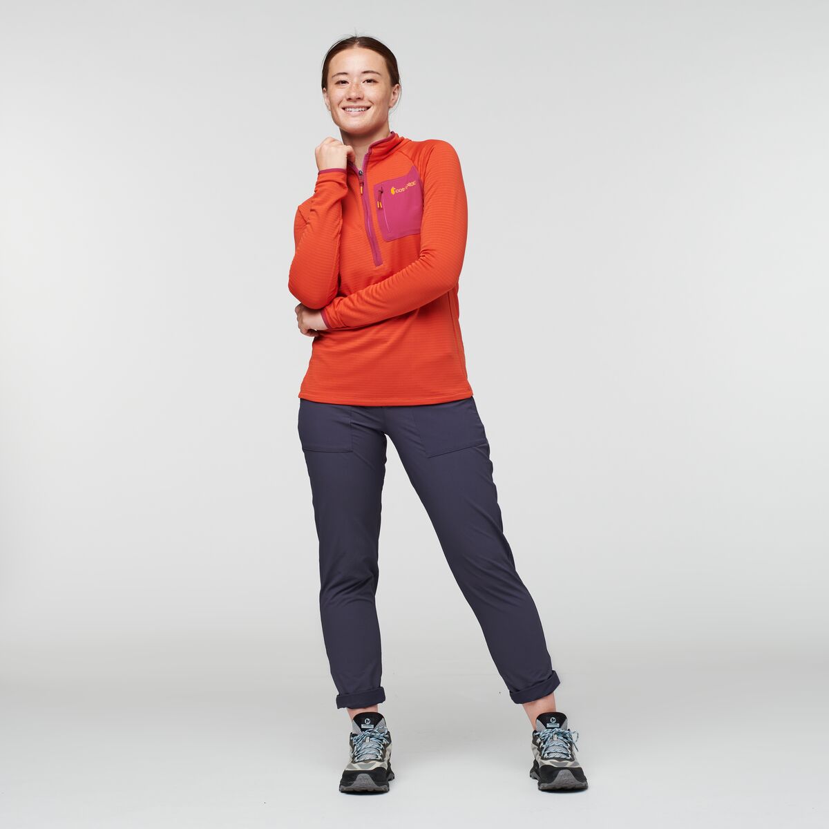 Otero Fleece Half-Zip Pullover - Women's, Canyon, Model Aya