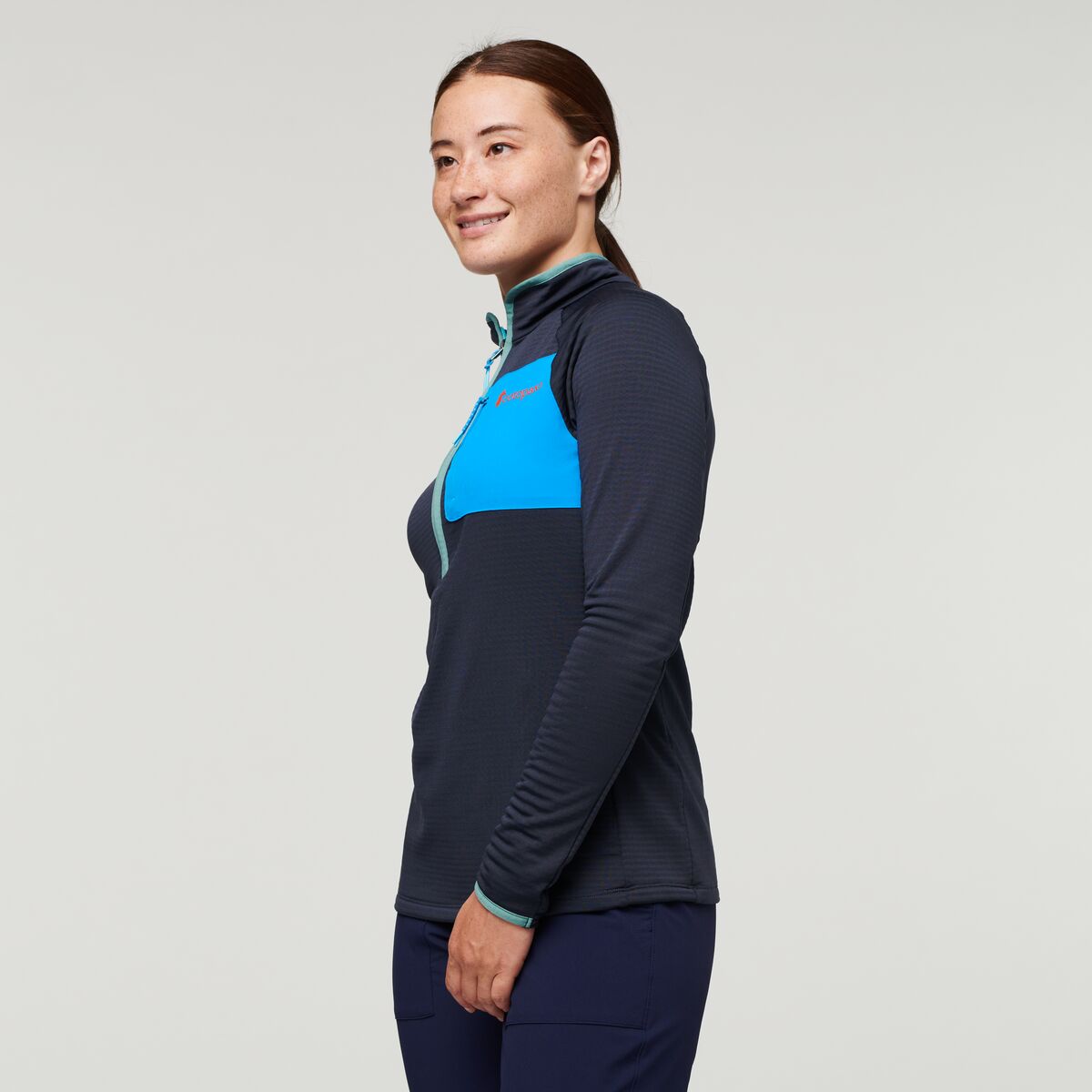 Otero Fleece Half-Zip Pullover - Women's, Graphite, Model Aya