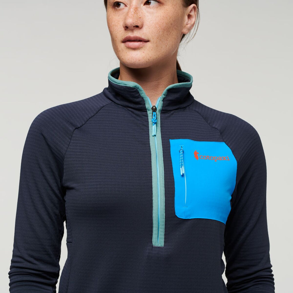 Otero Fleece Half-Zip Pullover - Women's, Graphite, Model Aya