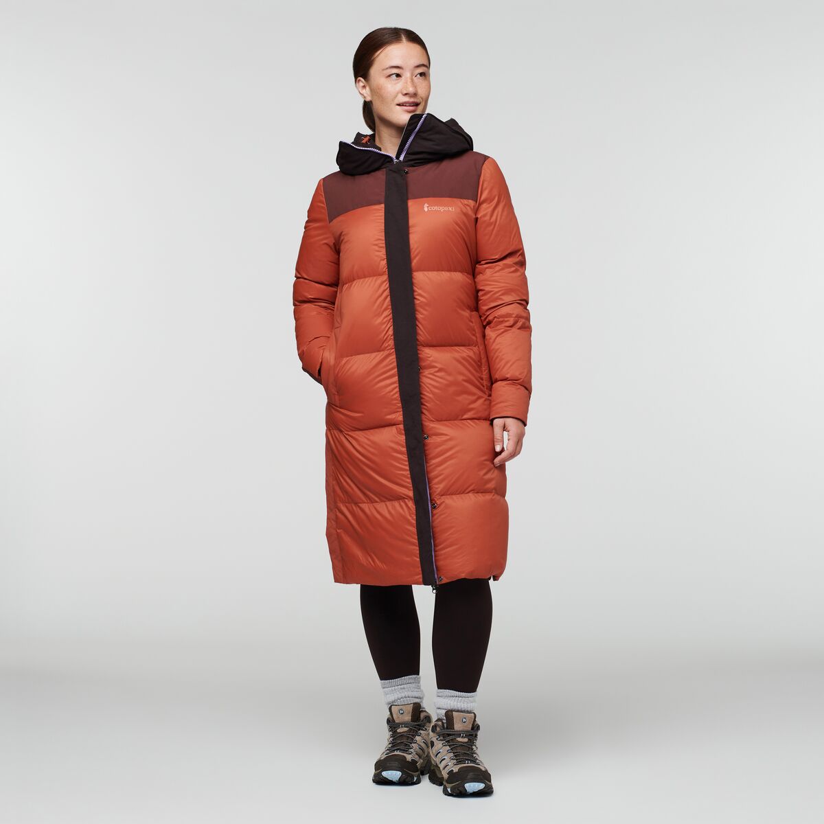 Solazo Down Parka - Women's, Cavern/Spice, Model Aya