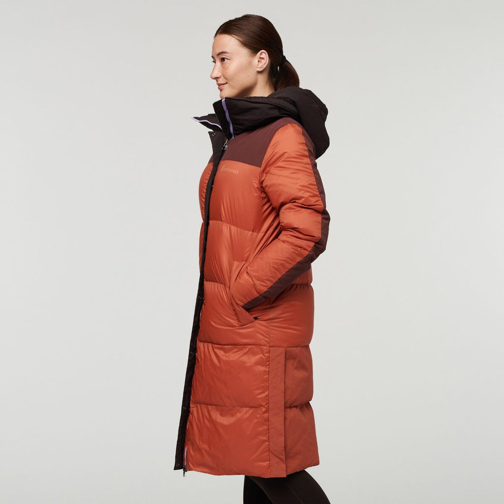 Solazo Down Parka - Women's, Cavern/Spice, Model Aya